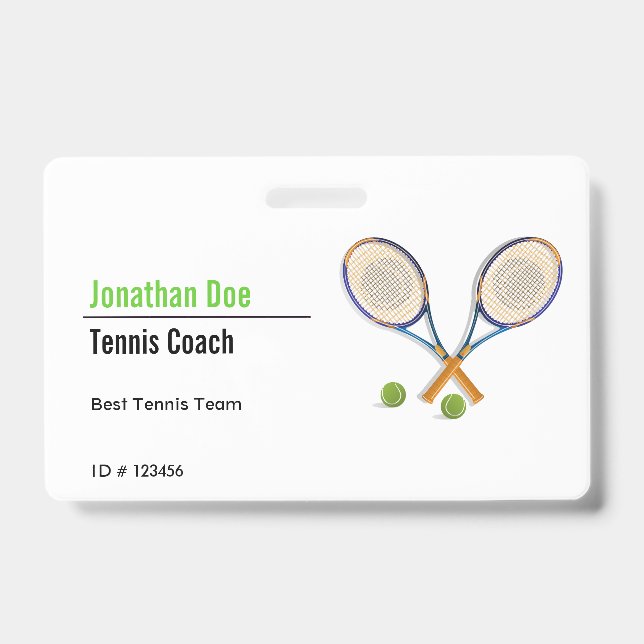 Tennis Coach Ausweis (Front)
