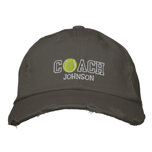 Tennis Coach Bestickte Kappe (Vorderseite)