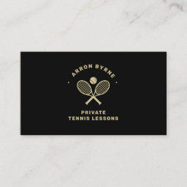 Tennis Coach Black Gold Business Card Visitenkarte