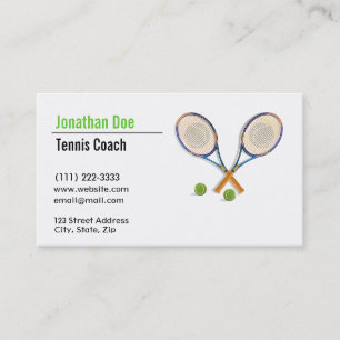 Tennis Coach Business Card Visitenkarte