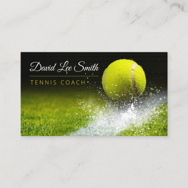 Tennis-Coach Business Card Visitenkarte (Vorderseite)