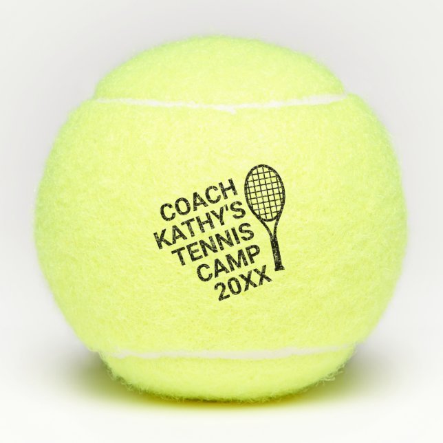 Tennis Coach Camp Personalisiert Tennisbälle (Vorderseite)