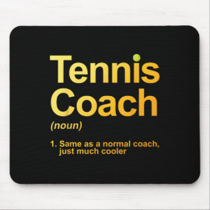 Tennis Coach Design für Männer Frauen Tennis 10 Mousepad
