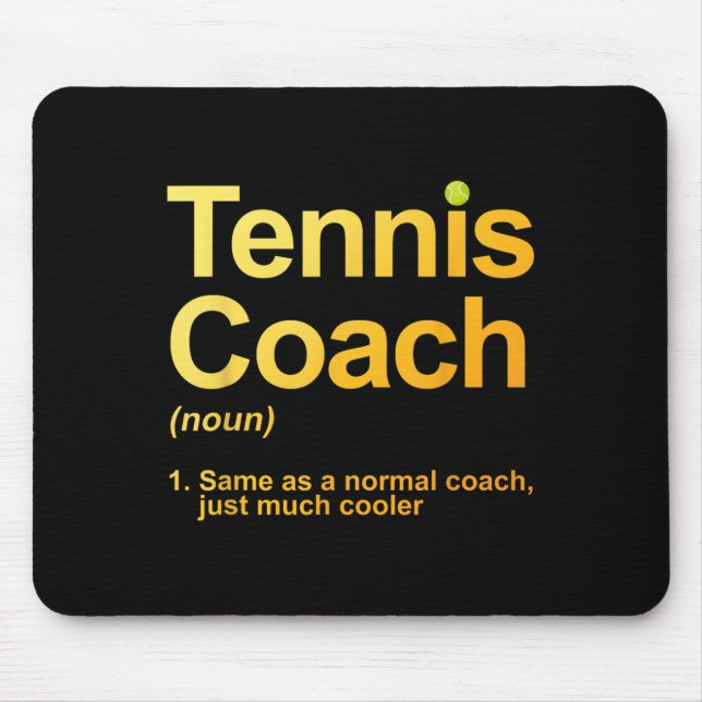 Tennis Coach Design für Männer Frauen Tennis 10 Mousepad (Vorne)