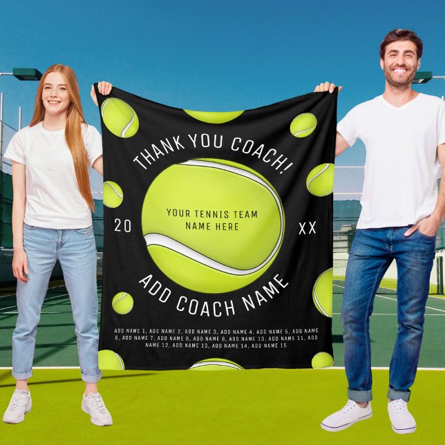 Tennis Coach Geschenk Kundenname Decken (Von Creator hochgeladen)