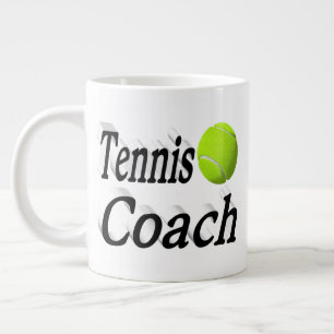 Tennis Coach Halbtext Jumbo-Tasse