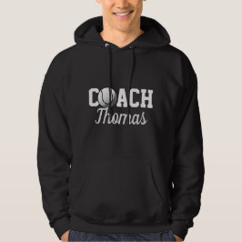Tennis Coach Individuelle Name Typografie Personal Hoodie