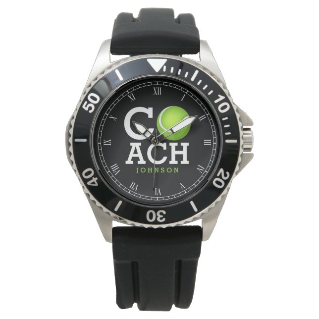 Tennis Coach Personalisiert Armbanduhr (Vorderseite)