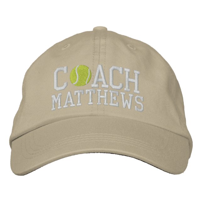 Tennis Coach Personalisiert Bestickte Baseballkappe (Vorderseite)