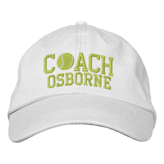 Tennis Coach Personalisiert Bestickte Kappe (Vorderseite)