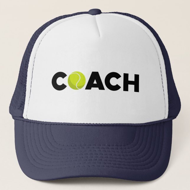 Tennis Coach Trucker Hat Truckerkappe (Vorderseite)