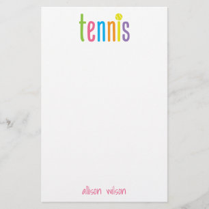 Tennis coloré Papeterie personnalisée