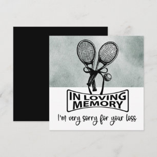 Tennis Condolences Entschuldigung für Ihren Verlus
