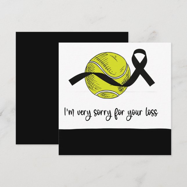 Tennis Condolences Entschuldigung für Ihren Verlus (Vorne/Hinten)