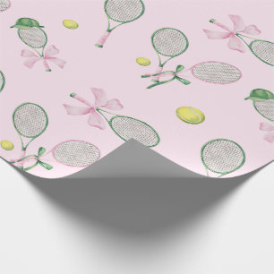 Tennis Coquette Schleife Pink Geschenk Geschenkpapier