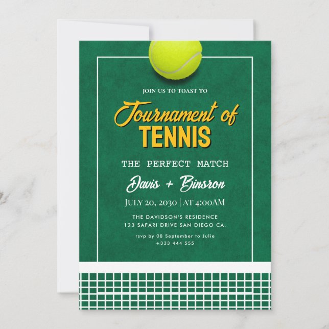 Tennis Country Club Einladung (Vorderseite)
