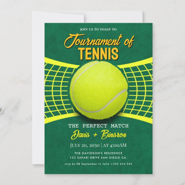 Tennis Country Club Einladung (Vorderseite)