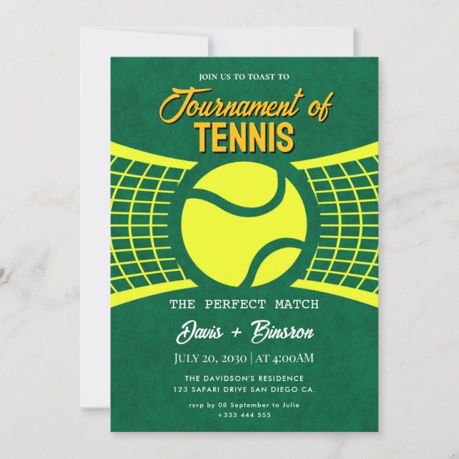 Tennis Country Club Einladung (Vorderseite)