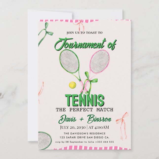 Tennis Country Club Einladung (Vorderseite)