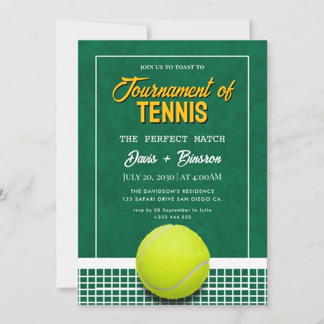 Tennis Country Club Einladung (Vorderseite)