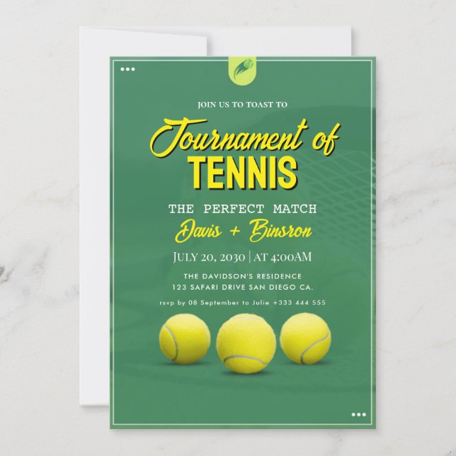 Tennis Country Club Einladung (Vorderseite)