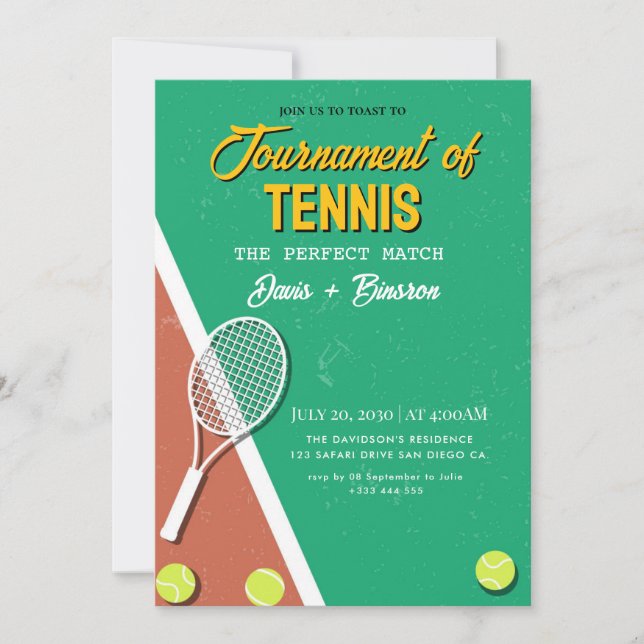 Tennis Country Club Einladung (Vorderseite)