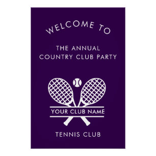 Tennis Country Club Name Team Events Willkommen Poster