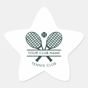 Tennis Country Club Name Team Green Swag Benutzerd Stern-Aufkleber