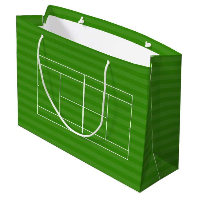 TENNIS COURT LINE MARKING Geschenktüte (Rückseite Schrägansicht)