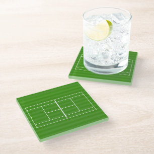 TENNIS COURT LINE MARKING Glass Untersetzer