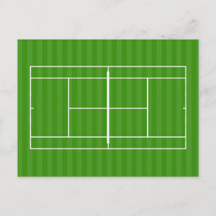 TENNIS COURT LINE MARKING POSTCARD POSTKARTE