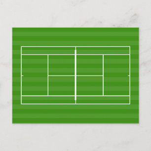 TENNIS COURT LINE MARKING POSTKARTE