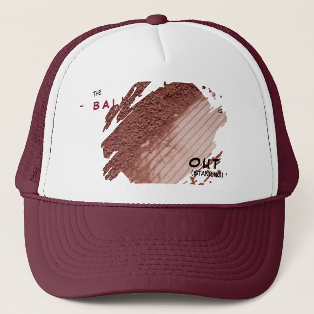 Tennis Court OUT (Stehend) Trucker Hat Truckerkappe (Vorderseite)