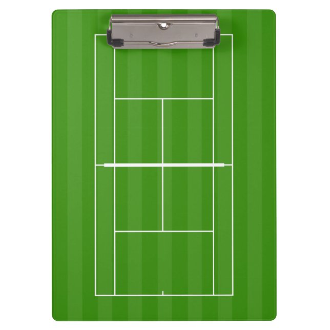 Tennis Court & Tennis Ball Klemmbrett (Vorderseite)