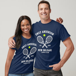 Tennis Custom Club Name Ball Racket T-Shirt