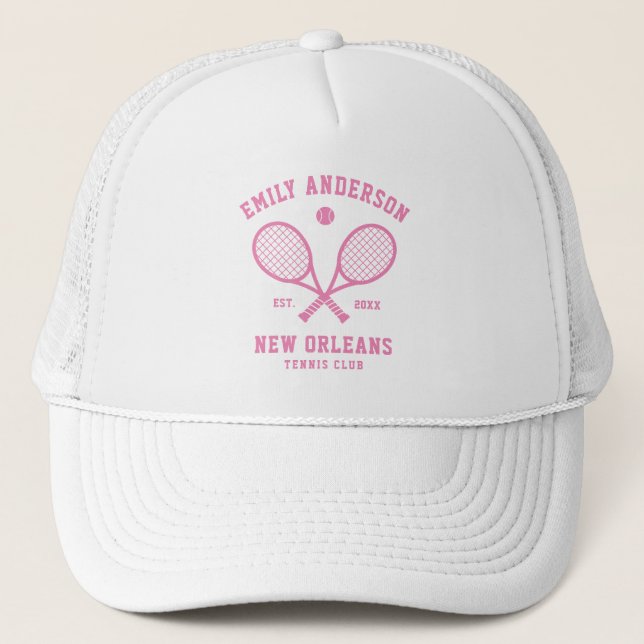 Tennis Custom Club Name Truckerkappe (Vorderseite)