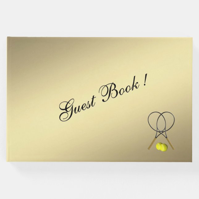 Tennis Custom Guest Book Gästebuch (Vorderseite)