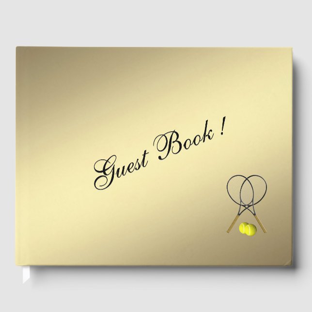 Tennis Custom Guest Book Gästebuch (Vorderseite)