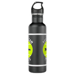 Tennis Custom Team und Spielername Sports Black Edelstahlflasche