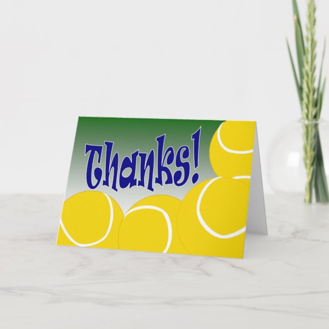 Tennis - Danke! Dankeskarte (Vorderseite)