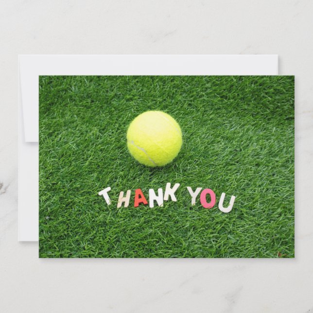 Tennis Danke, dass ihr Karte mit grünem Ball (Vorderseite)