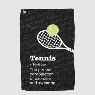 Tennis Définition Jouer Drôle Clip-On Serviette