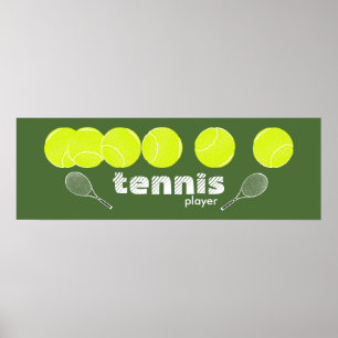Tennis-Dekor Poster