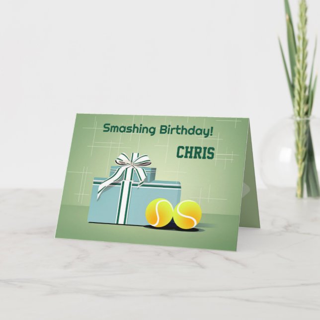 🎾 Tennis Delight: Ein toller Geburtstag Karte (Vorderseite)