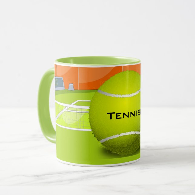 Tennis Design Café Mug (Devant gauche)