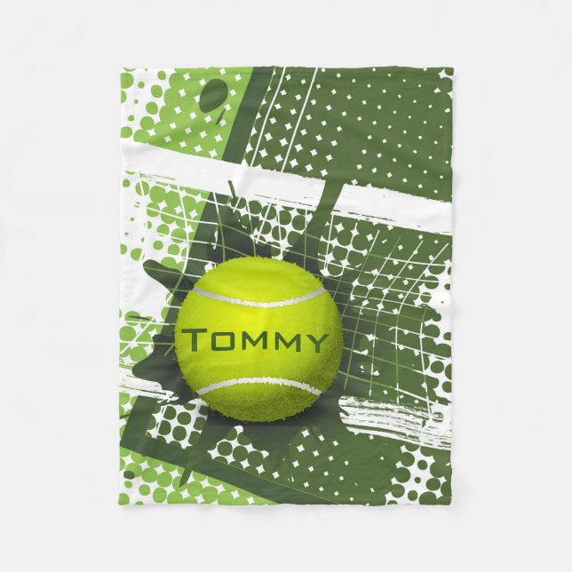 Tennis Design Fleece Blanket (Vorderseite)