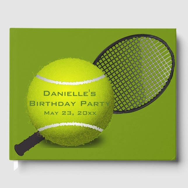 Tennis Design Gästebuch (Vorderseite)