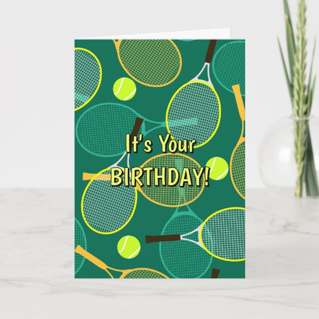 Tennis Design Grußkarte Dankeskarte (Vorderseite)