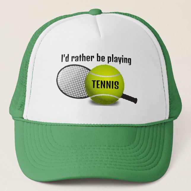 Tennis Design Hat Truckerkappe (Vorderseite)