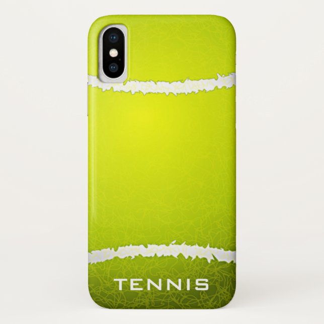 Tennis Design iPhone X Case (Rückseite)